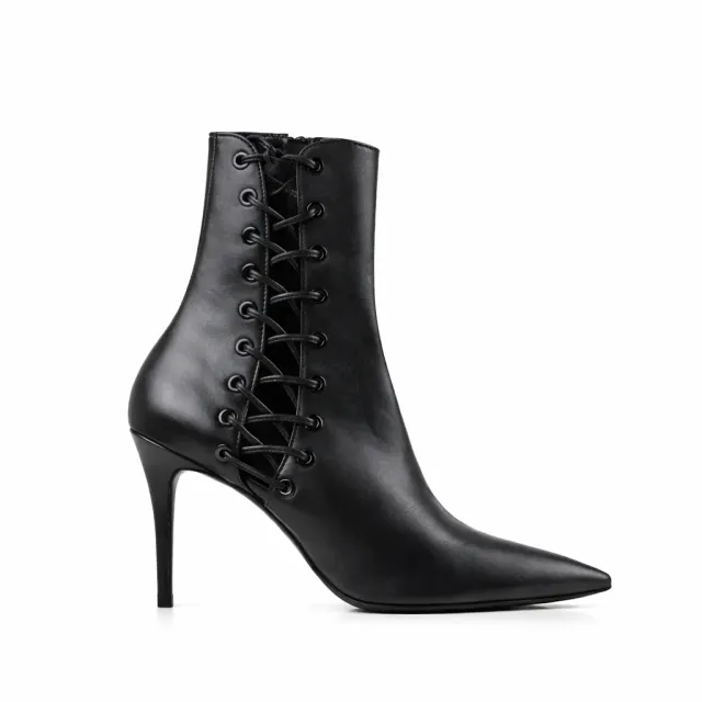 Maison Ernest Lutine 85 bottines noir cuir mat