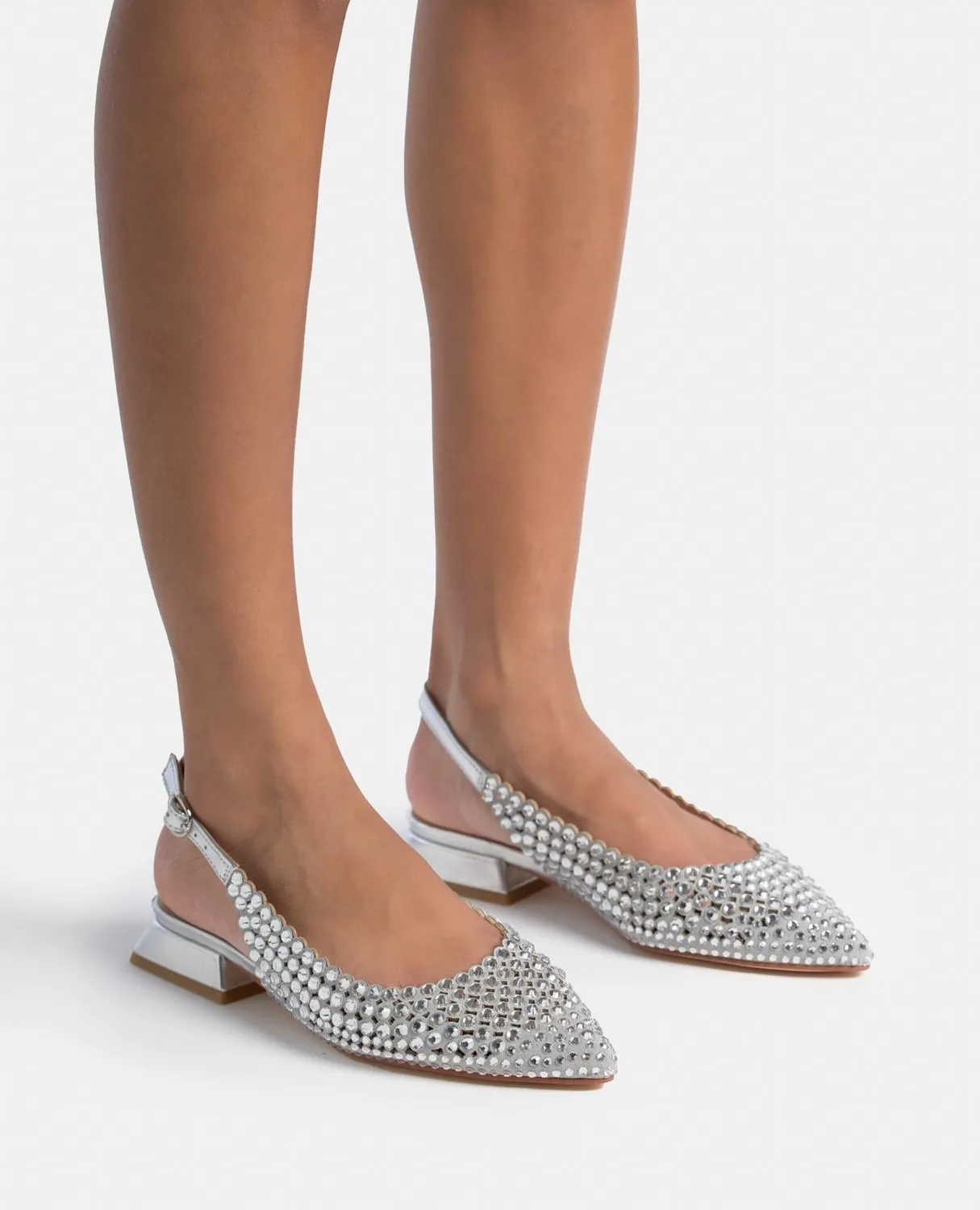 Alma en Pena V250488 ballerines argenté strass 2 cm