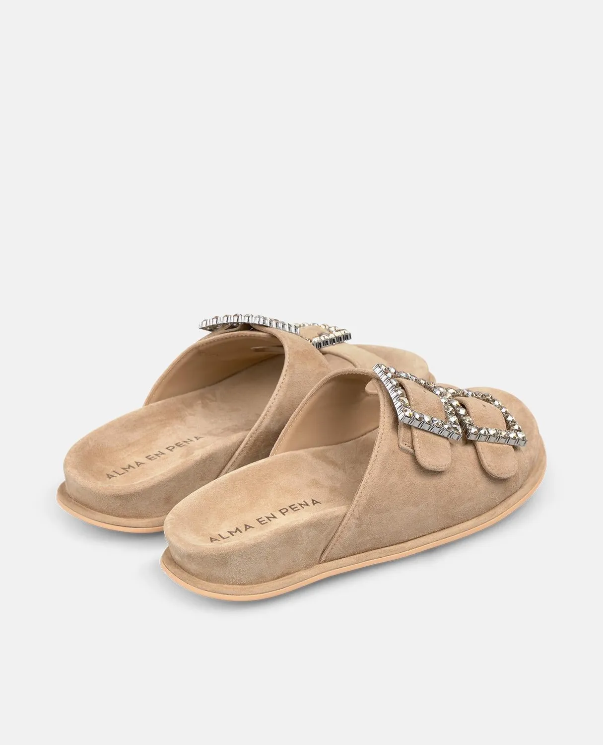 Alma en Pena V251652 sandale plate beige cuir