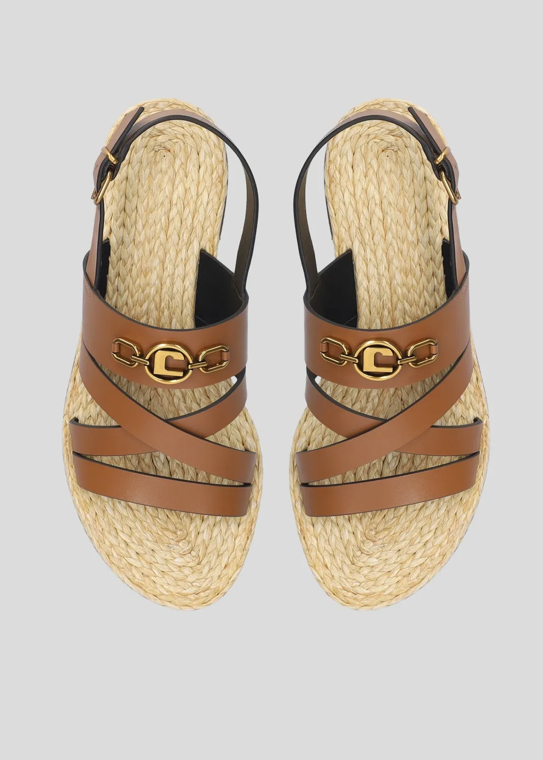 Lola Cruz Lydia sandales plates cuir camel