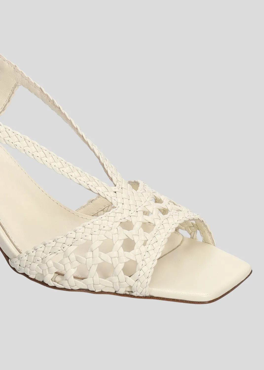 Lola Cruz Tábata Sandal 75 sandales à talons blanc cassé