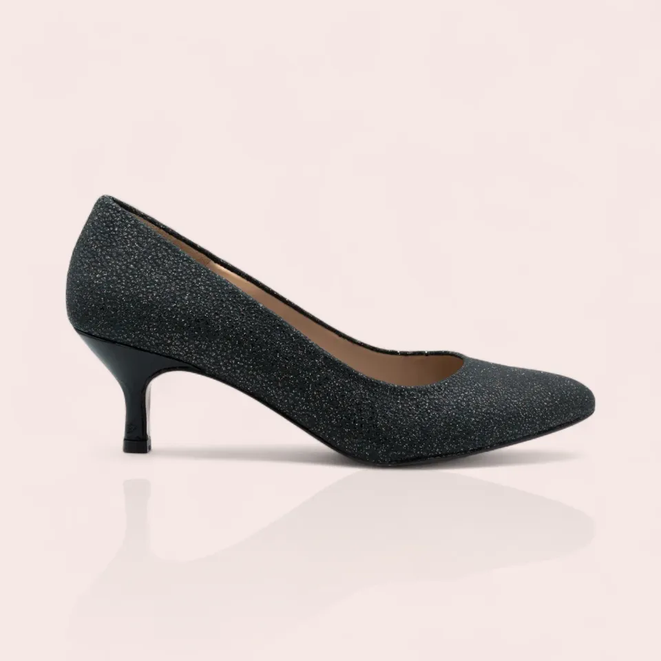 Karine Arabian Fanny escarpins glitter noir 38 talon 47mm