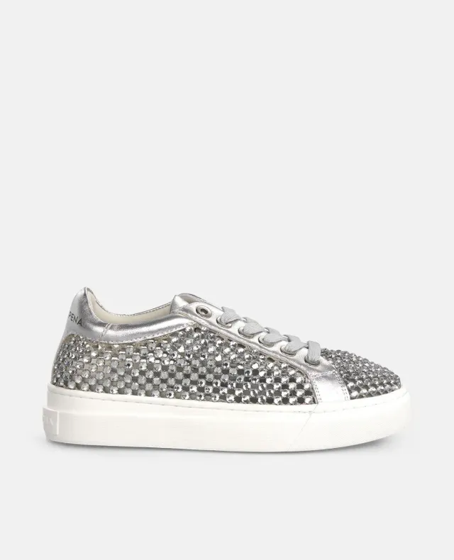 Alma en Pena V260460 sneakers argent plateforme 3,5 cm