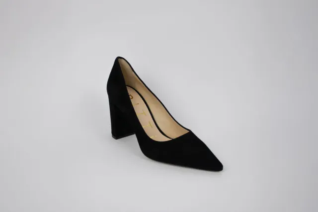 Matteo Pitti Nancy escarpin daim noir 9 cm