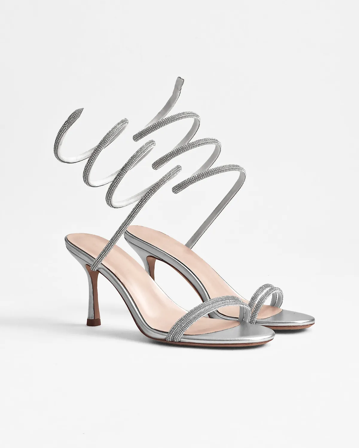 Mi/Mai Evora Silver sandales à talons argenté strass