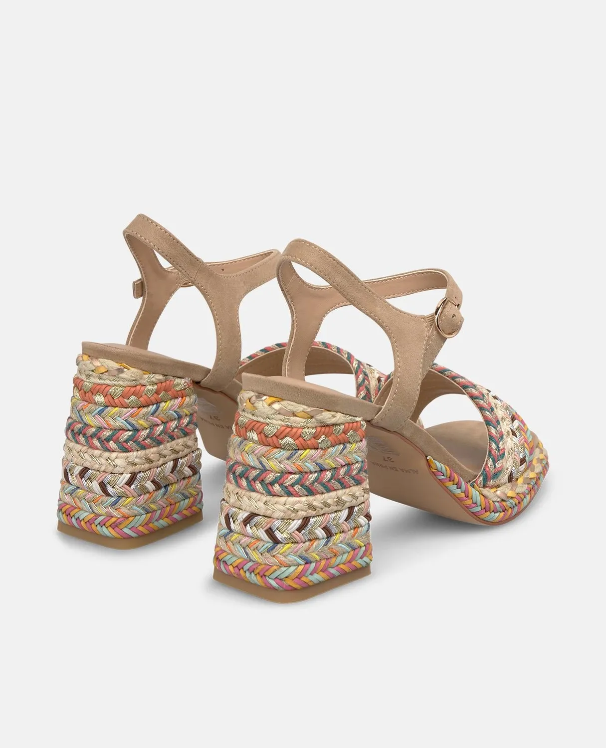 Alma en Pena V2651301 sandales talon large sable strass