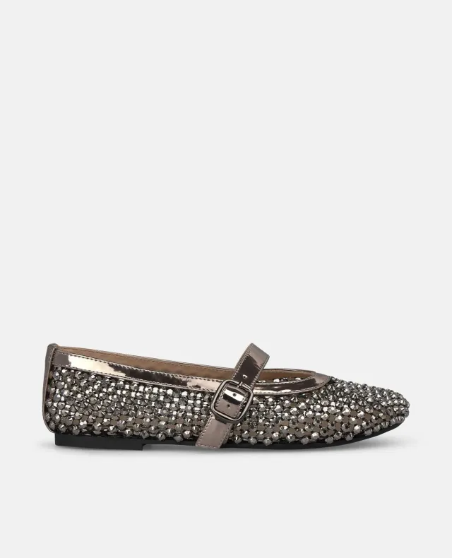 Alma en Pena V261255 ballerines argenté maille métallique