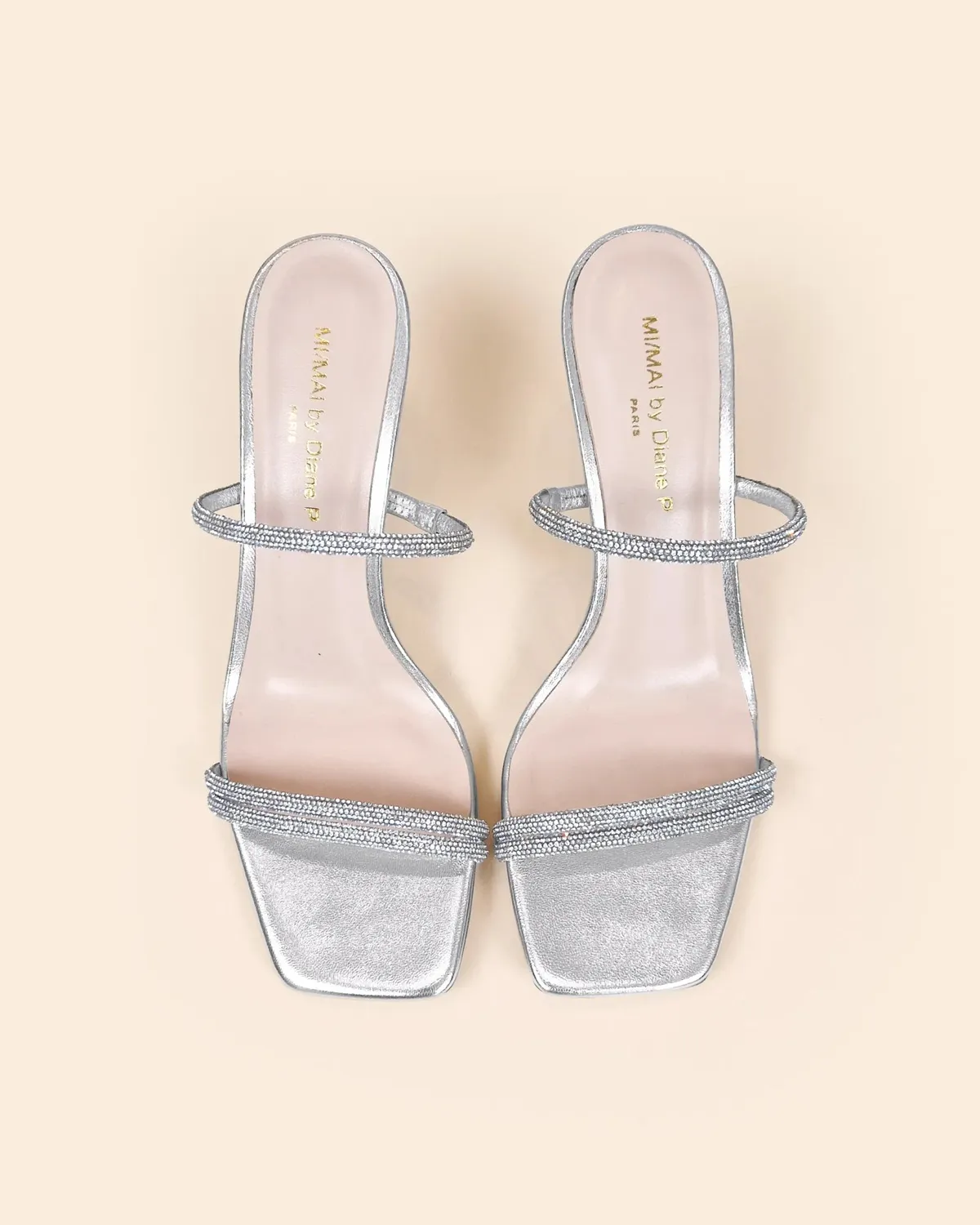 Mi/Mai Tokyo Silver sandales talons argentées strass