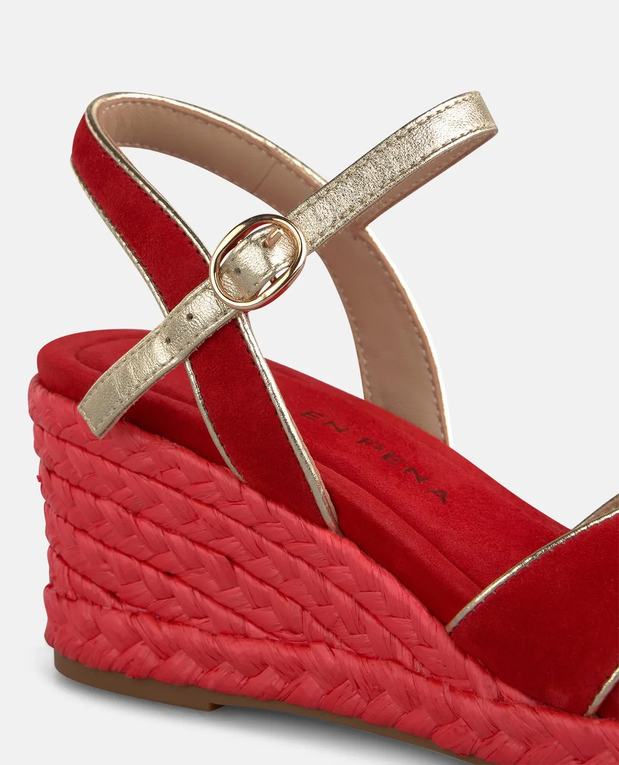 Alma en Pena V266750 espadrilles compensées rouges 7 cm
