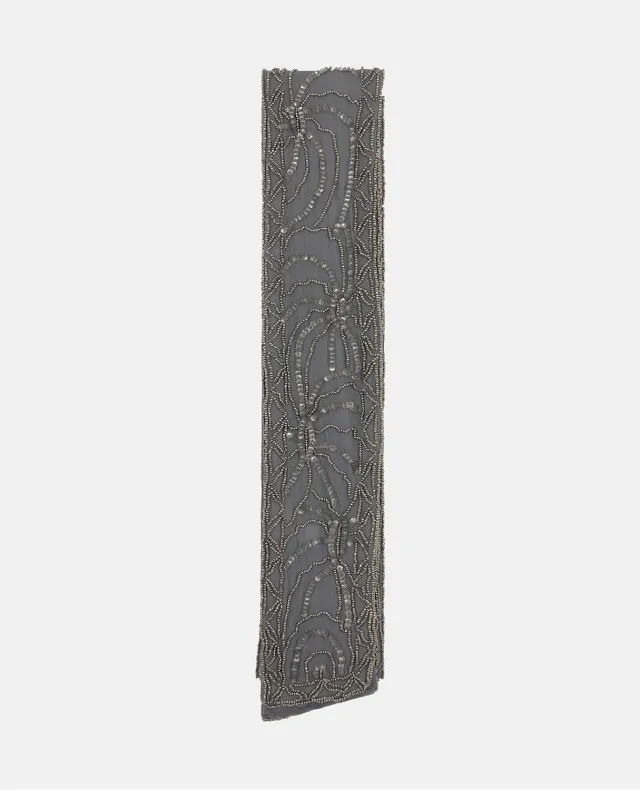 Alma en Pena I25AC102 foulard gaze gris perles 10x200 cm