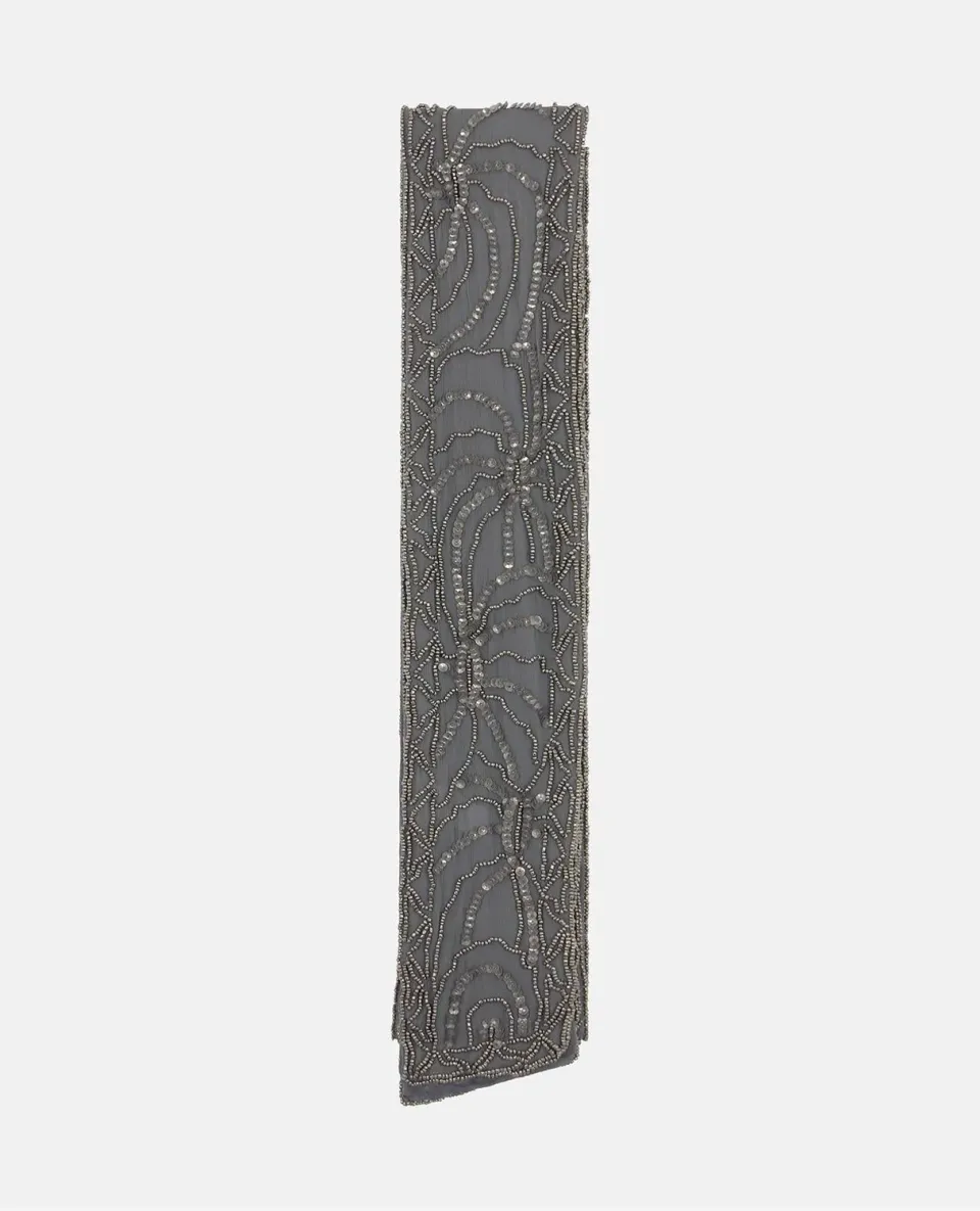 Alma en Pena I25AC102 foulard gaze gris perles 10x200 cm