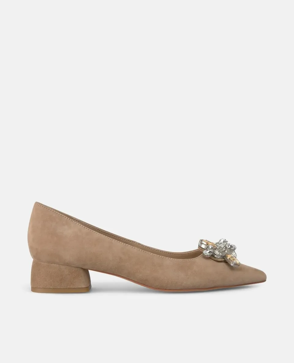 Alma en Pena I250253 ballerines camel cuir bijou