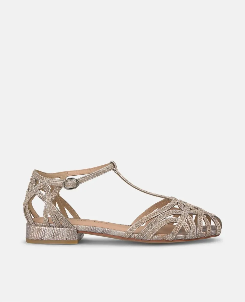 Alma en Pena V2550412 sandales bronze plates