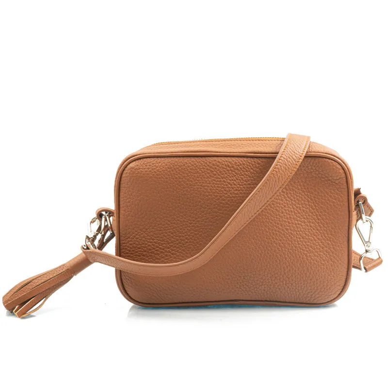 Bégum Paris Adèle sac bandoulière cuir gold grainé