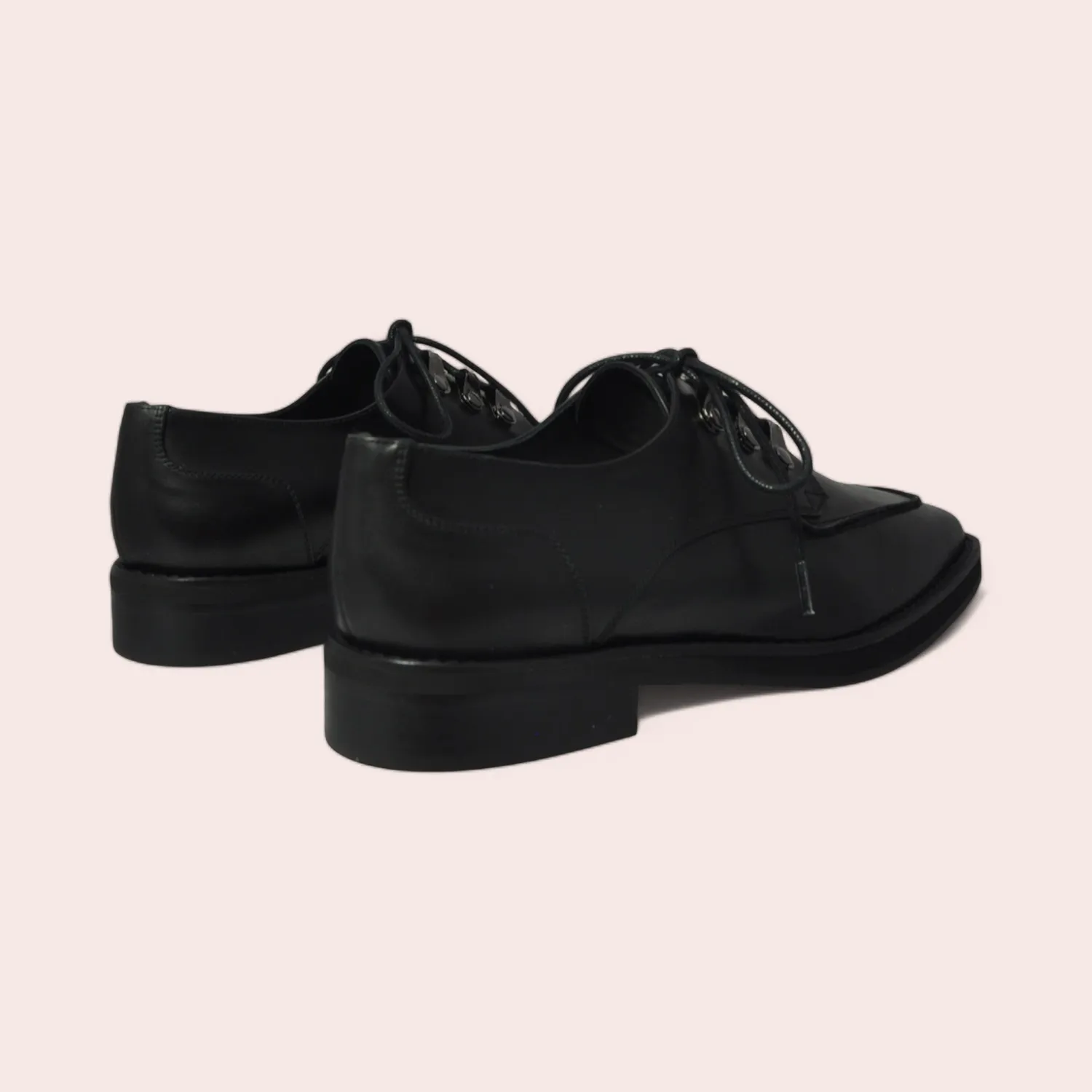 Karine Arabian Washington derbies cuir noir