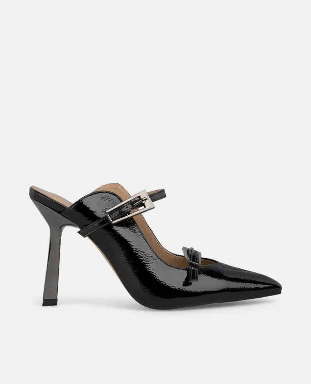 Alma en Pena I250455 mules noir vernis talon 10 cm