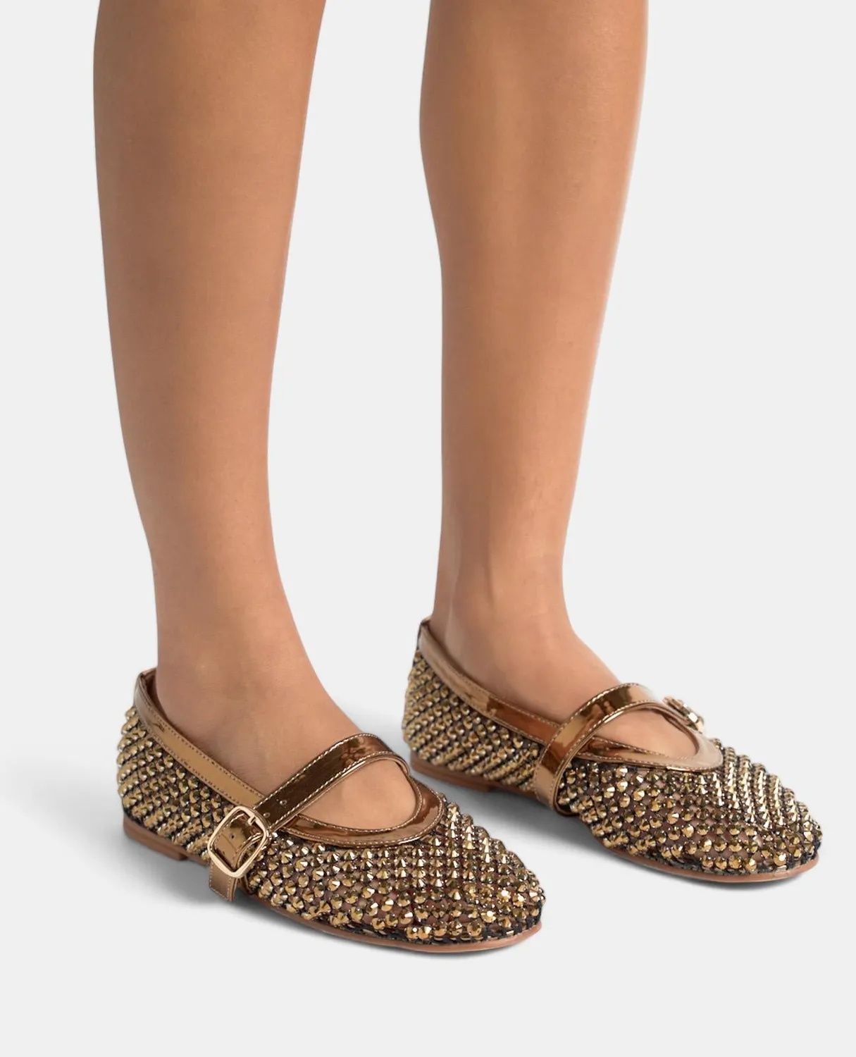Alma en Pena V250546 ballerines bronze plates strass