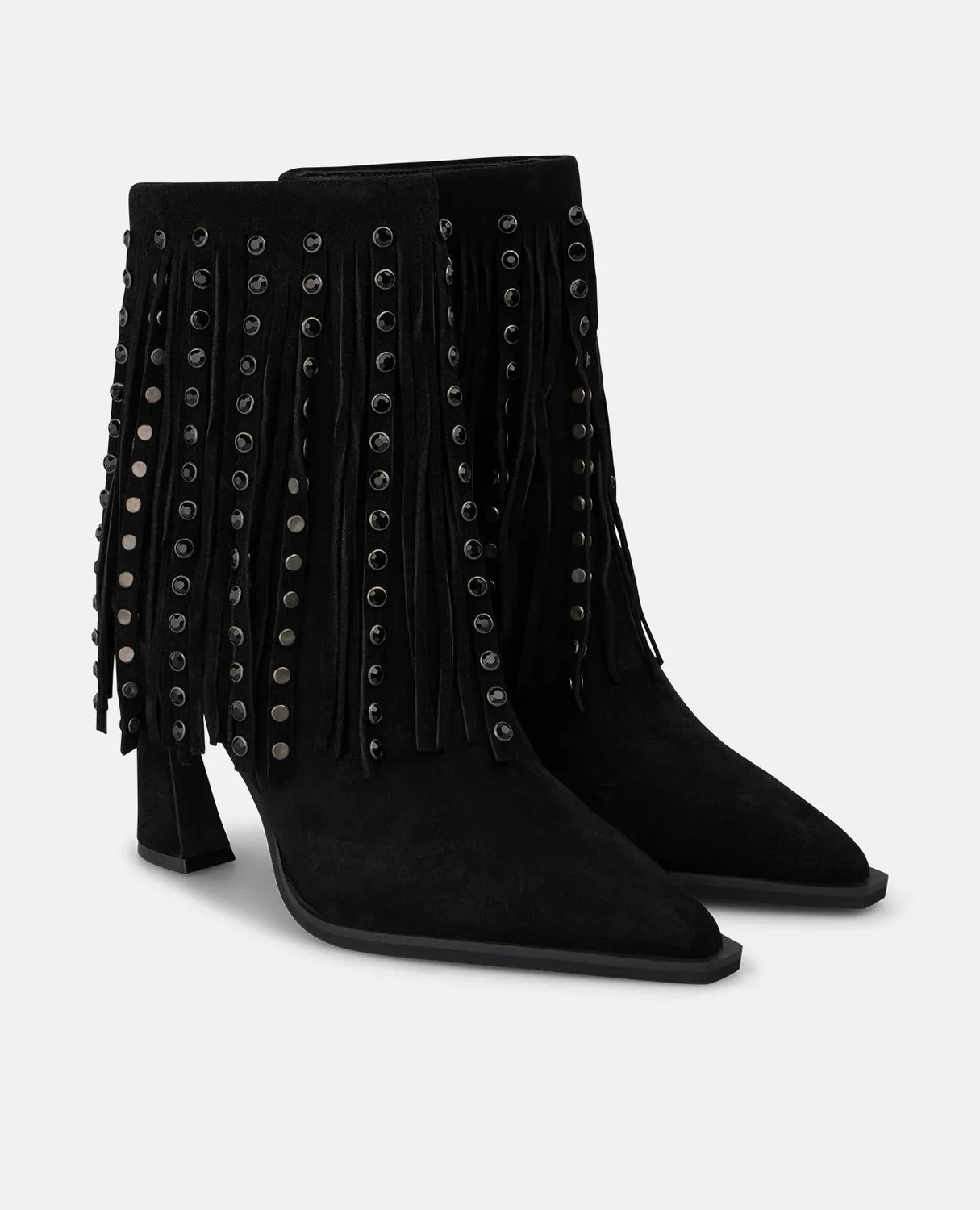 Alma en Pena I260444 bottines noir franges talon 9 cm