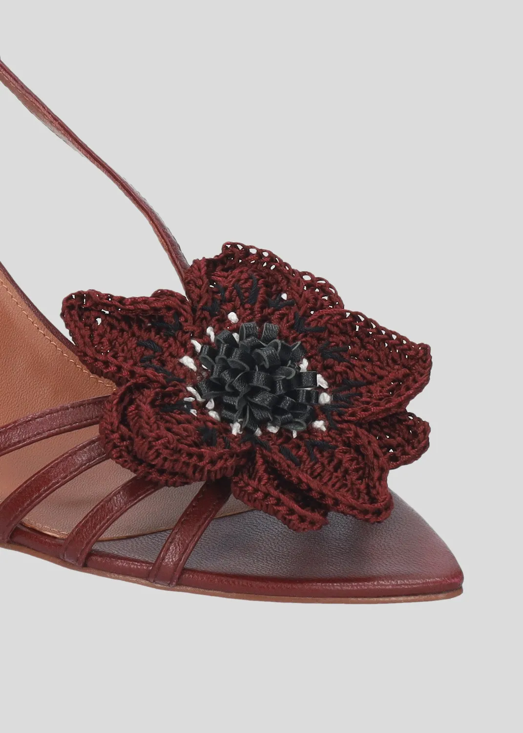 Lola Cruz Jazmin 65 sandales bordeaux 6,5 cm