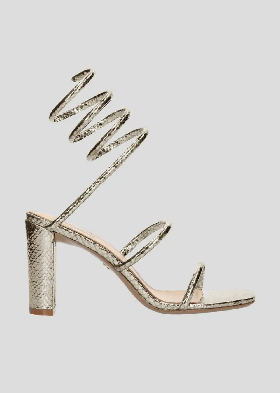 Lola Cruz Greta 85 sandale platine talon 8,5 cm