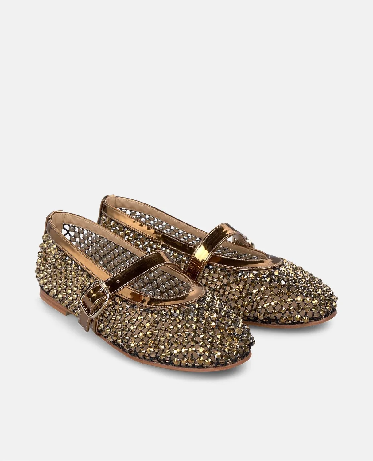 Alma en Pena V250546 ballerines bronze plates strass