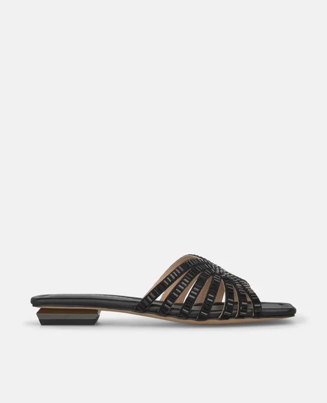Alma en Pena V268602 sandales plates noires cuir