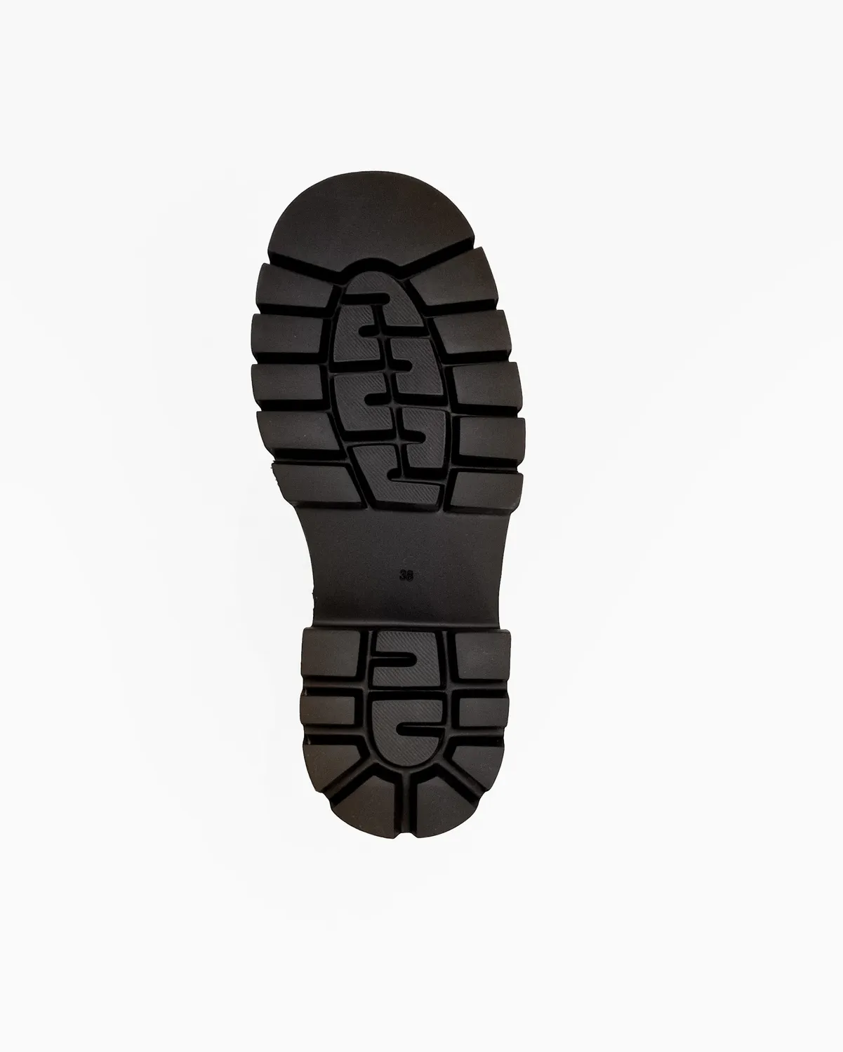 Mi/Mai Herpen Black bottes cuir noires crantées