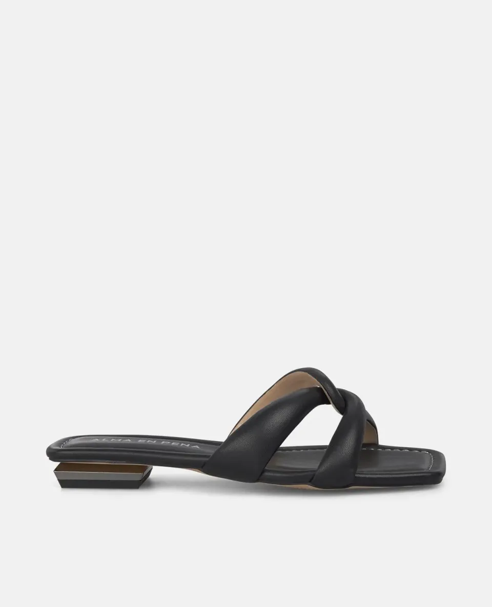 Alma en Pena V268608 sandales noires cuir 2 cm
