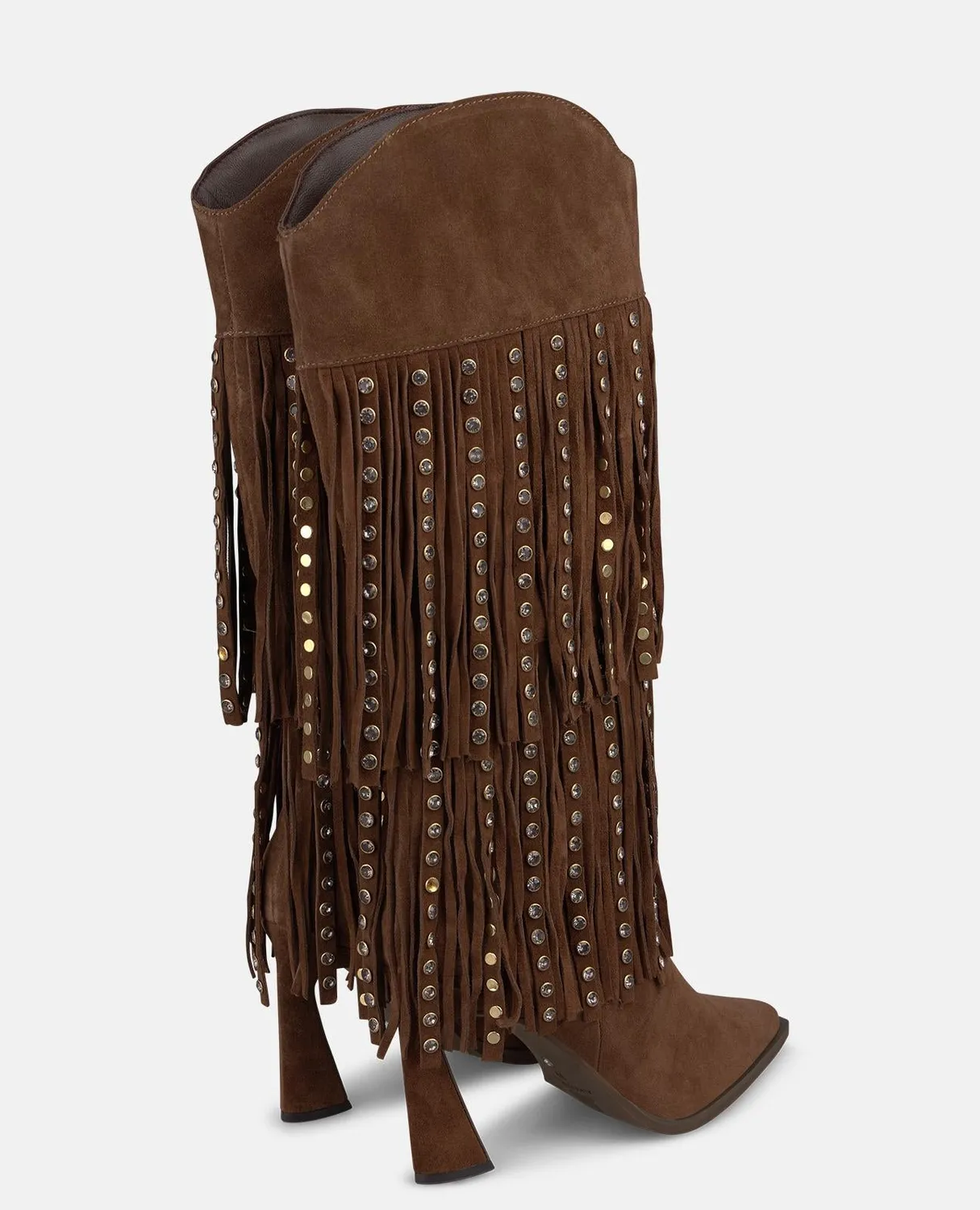 Alma en Pena I260443 bottes cowboy camel daim talon 9 cm