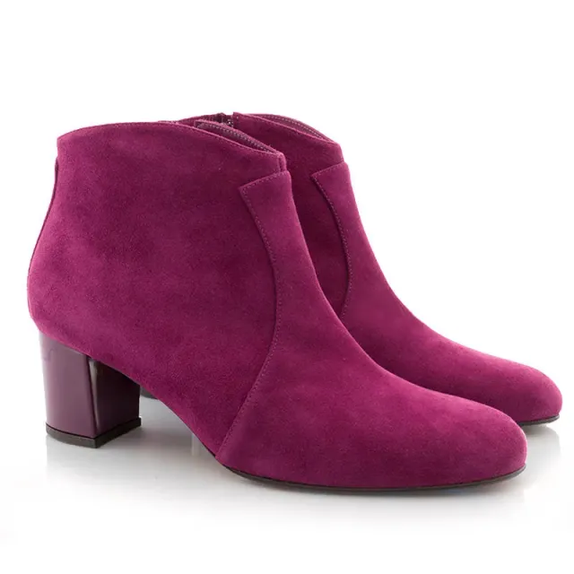 Bégum Paris Oxford bottine velours talon 5 cm