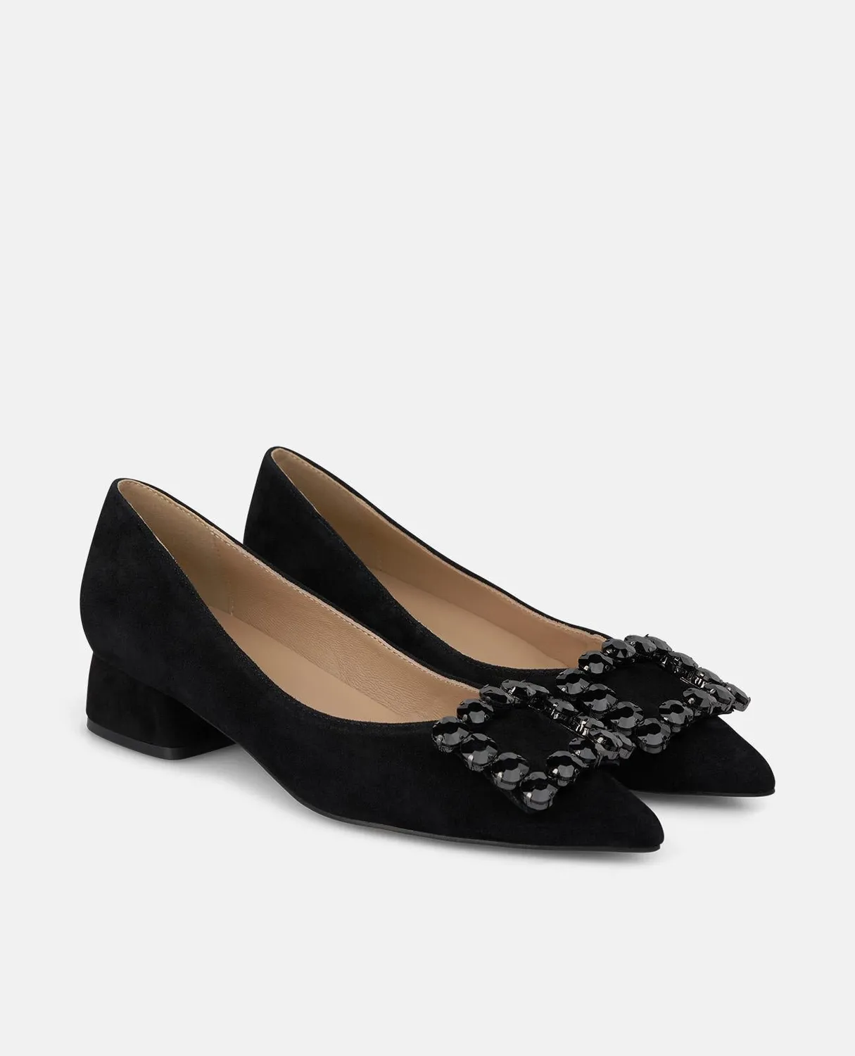Alma en Pena I260181 ballerines noires ante fleur 3,5 cm