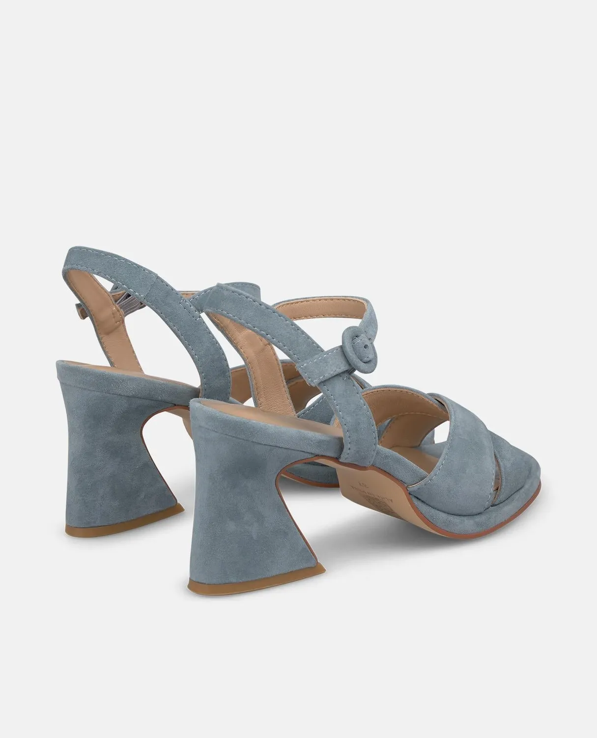 Alma en Pena V262403 sandales bleu cuir talon 8,5 cm