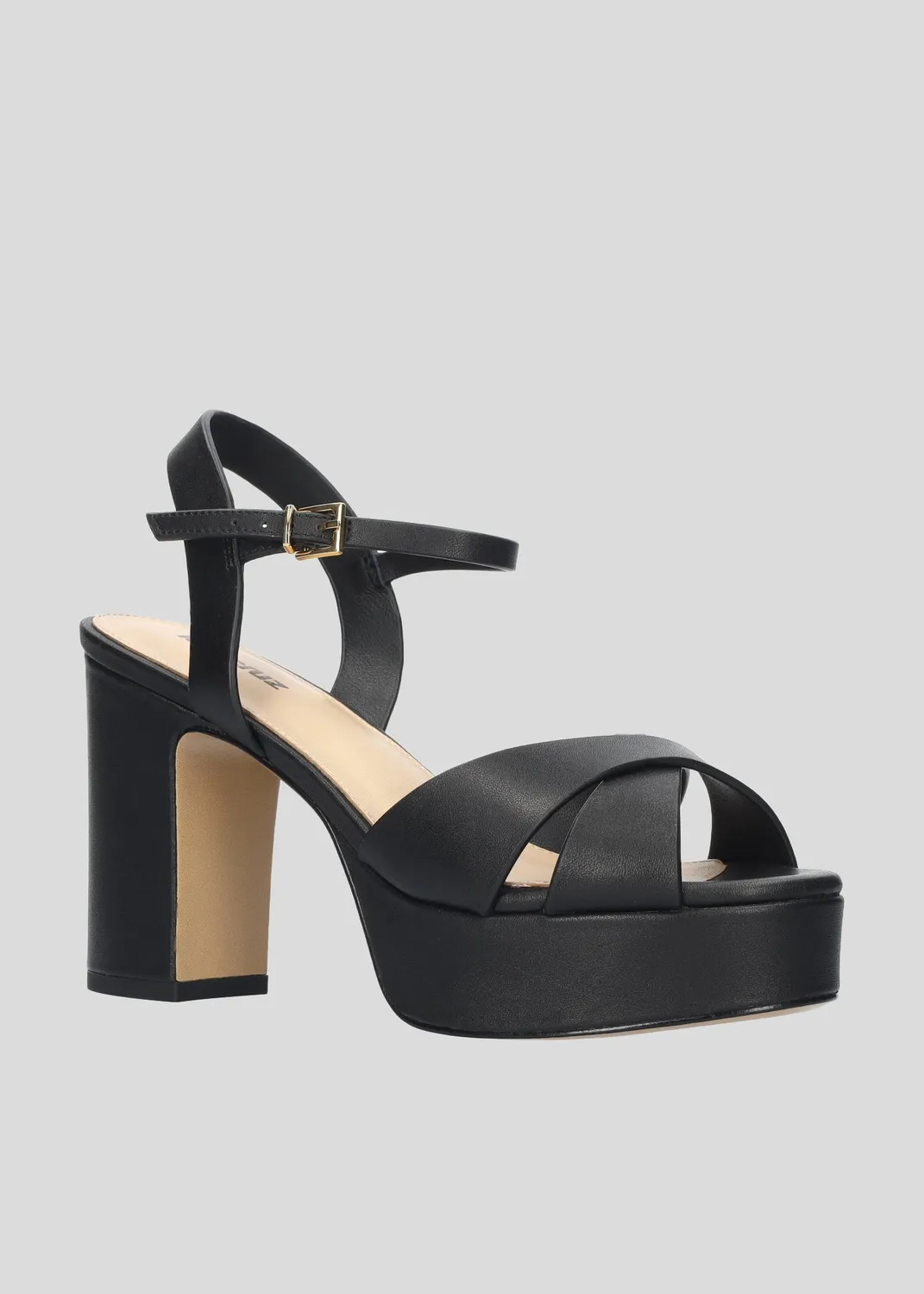 Lola Cruz Aria Platform 95 sandales à talons noir compensées
