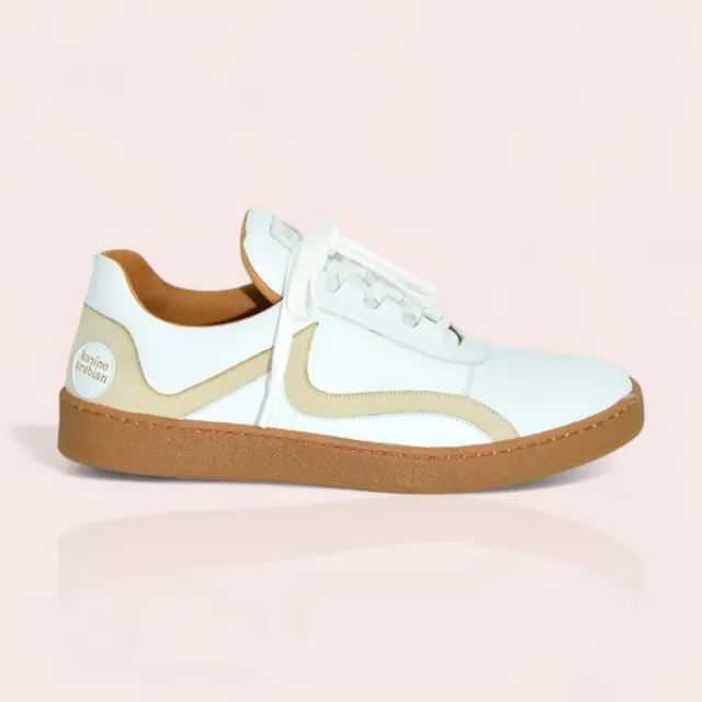 Karine Arabian Nadya sneakers blanc cuir lisse