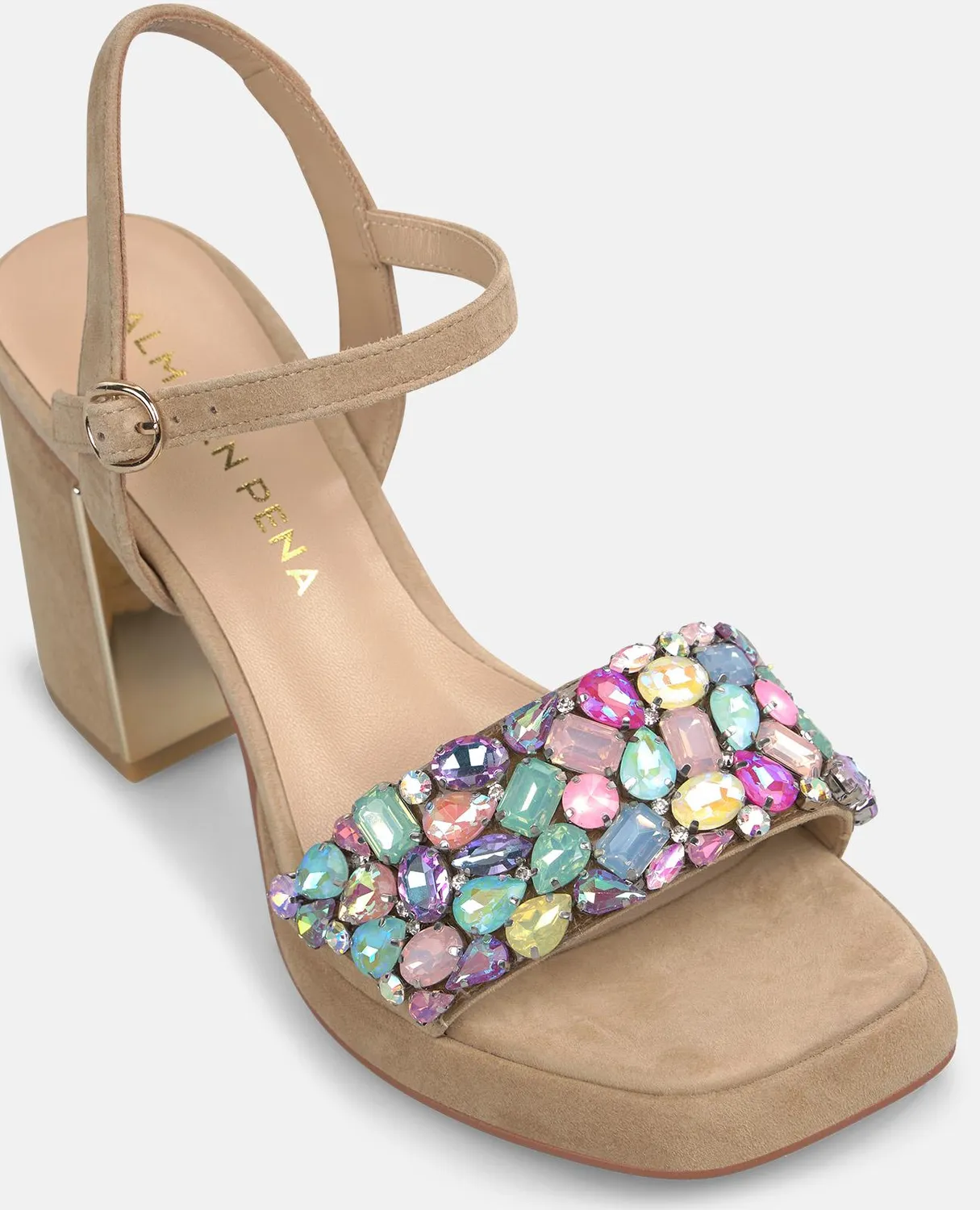 Alma en Pena V262652 sandales sable strass talon 8,5 cm