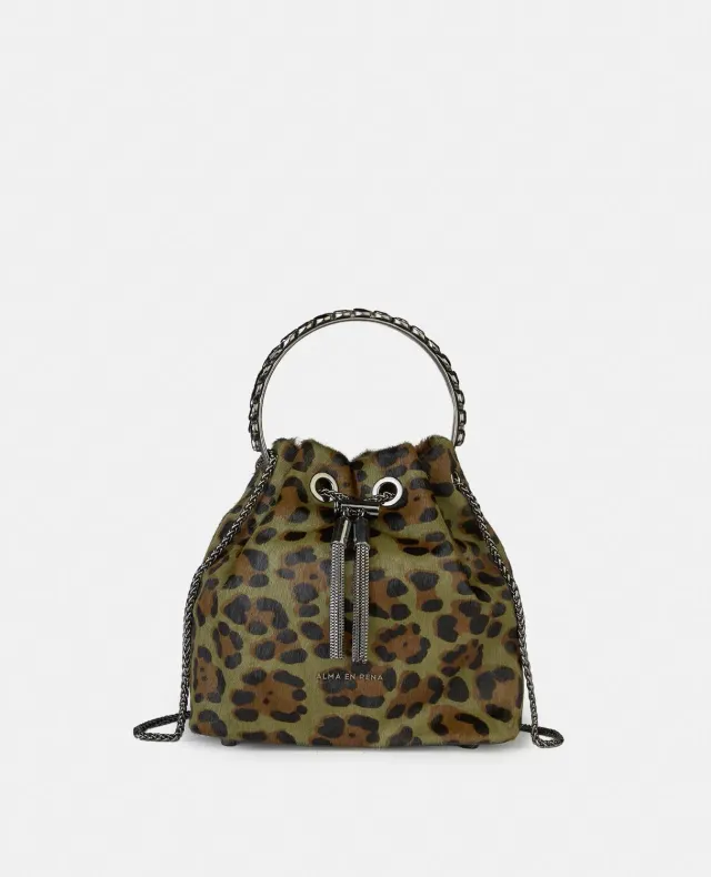 Alma en Pena BG110 sac seau cuir kaki