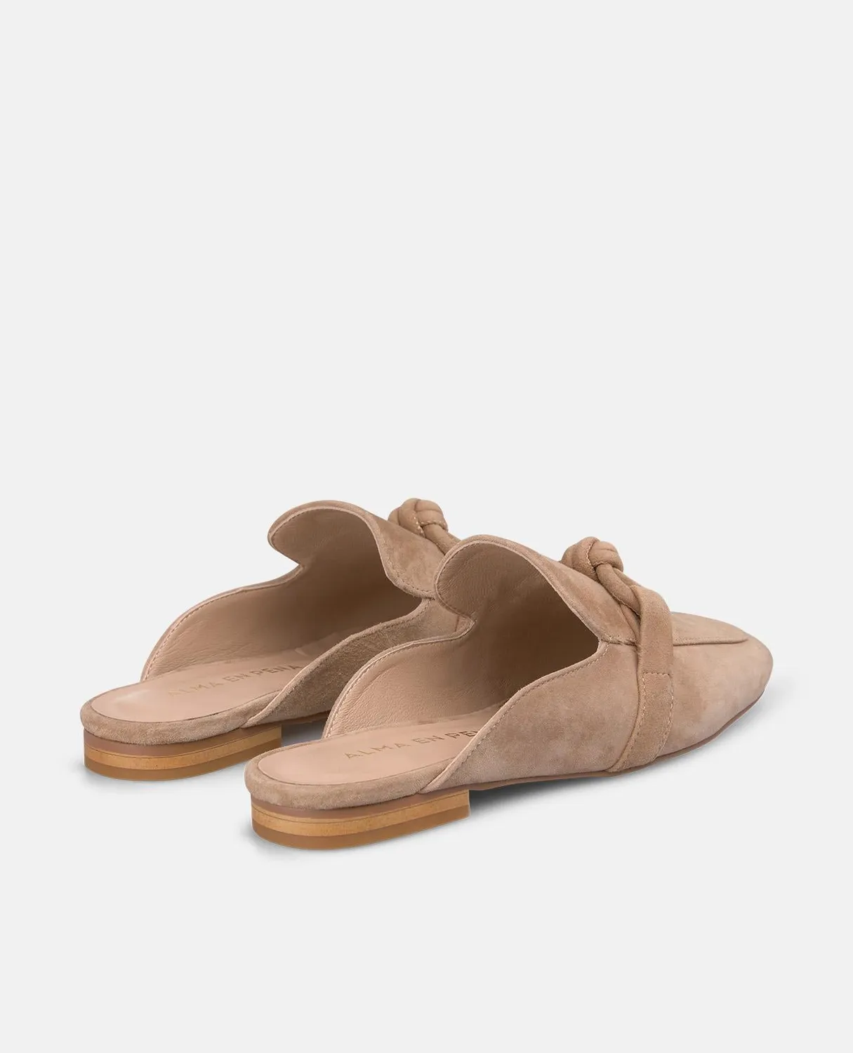 Alma en Pena V260700 mules mocassins cuir sable 2 cm