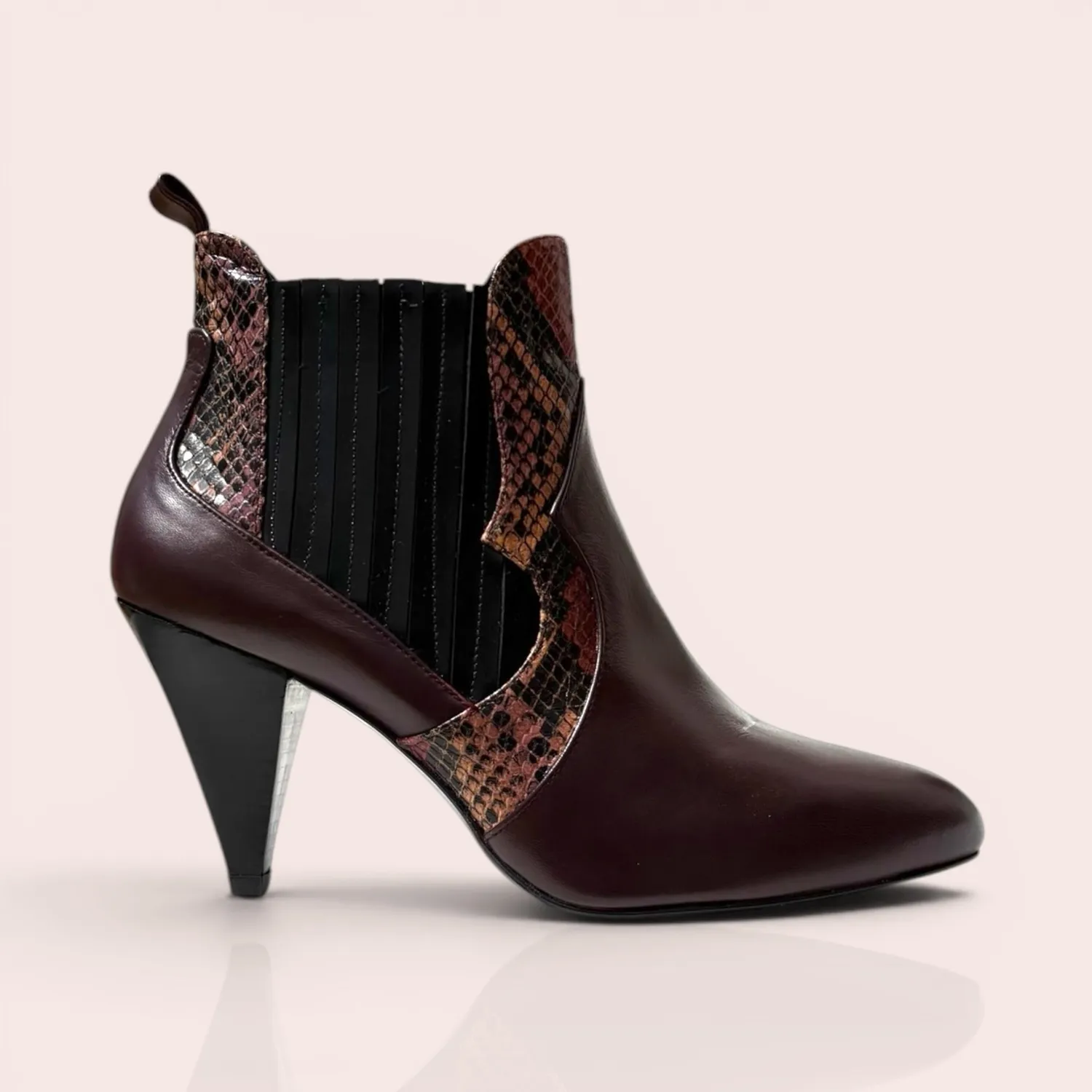 Karine Arabian JULIA boots cuir noir 36 talon 65mm