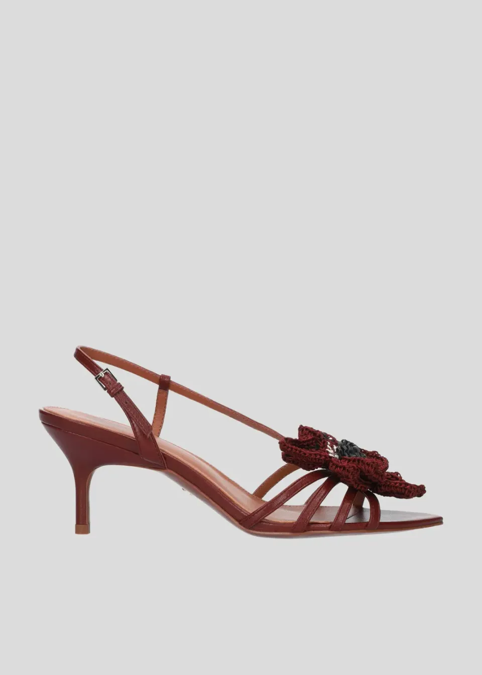 Lola Cruz Jazmin 65 sandales bordeaux 6,5 cm