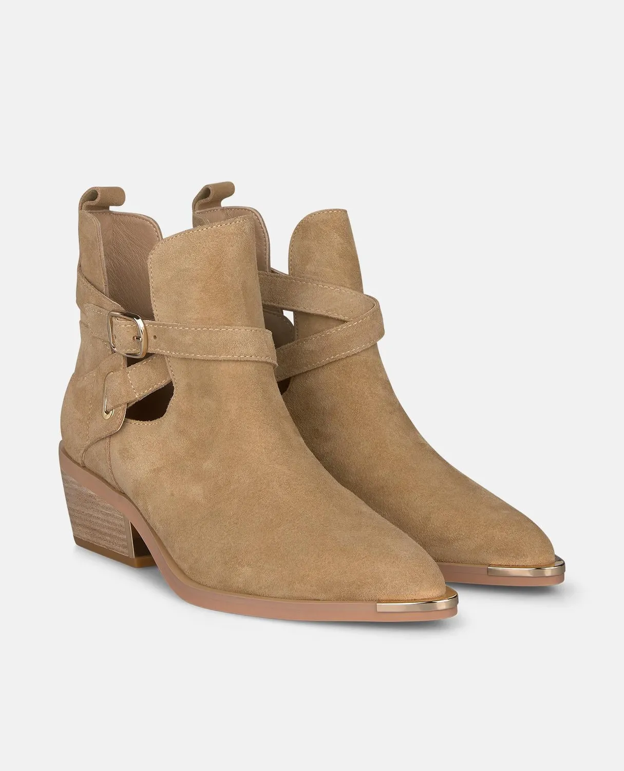 Alma en Pena V260253 bottines sable talon bloc 5 cm