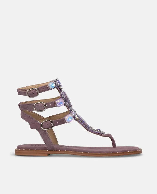 Alma en Pena V268203 sandales plates lavande bijou