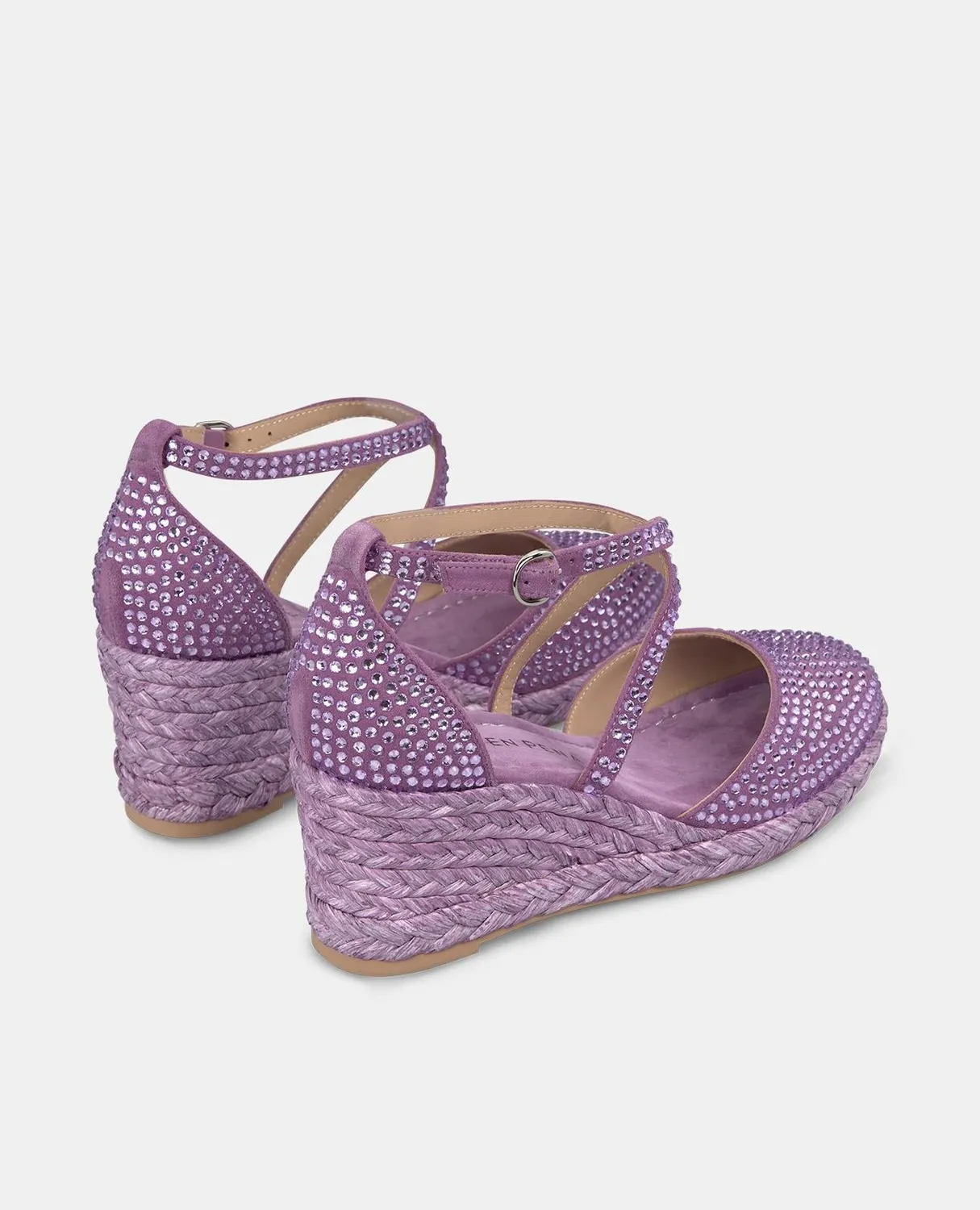 Alma en Pena V2551053 compensées violet strass 5 cm