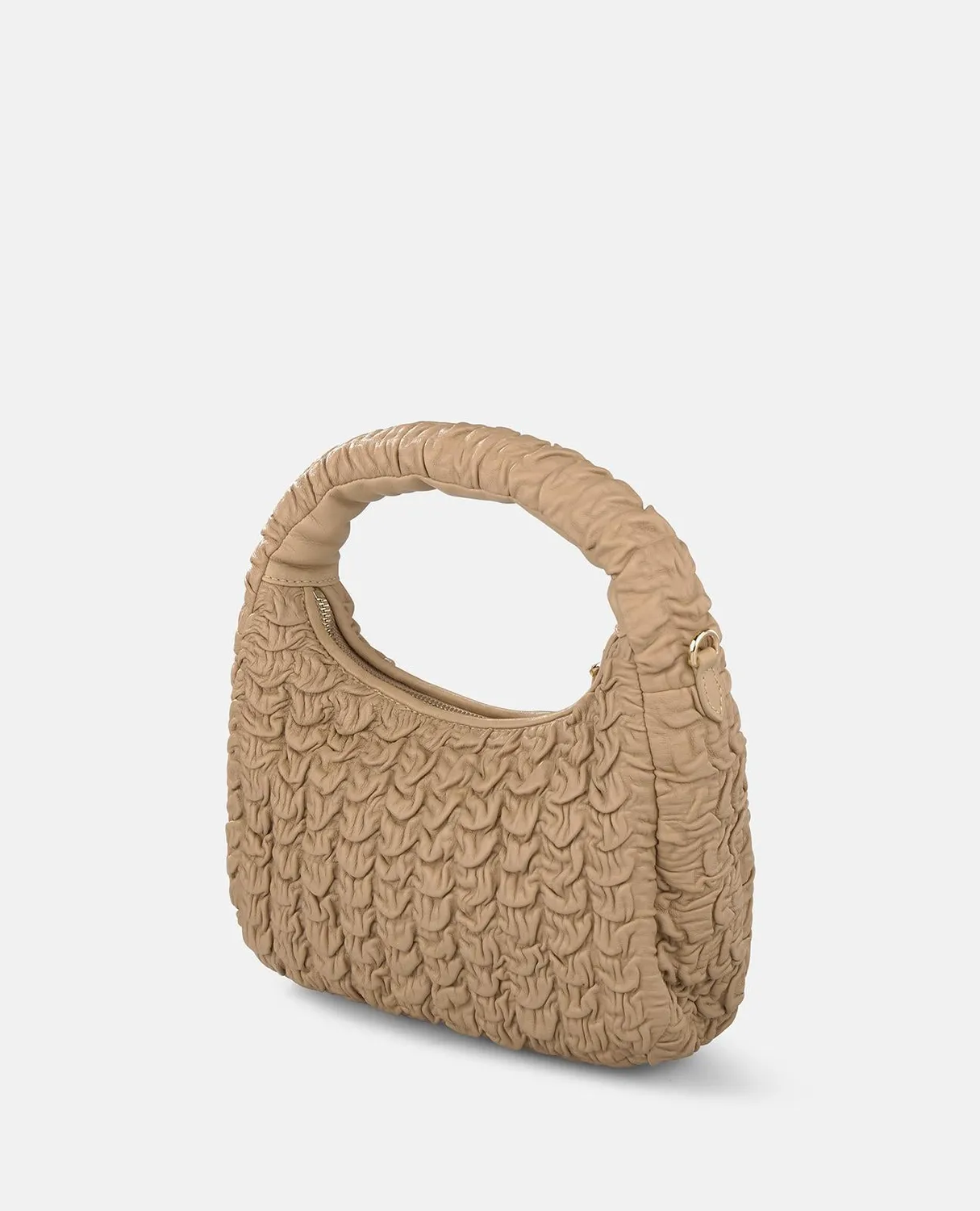 Alma en Pena V26BG024 sac bandouliere cuir relief arena