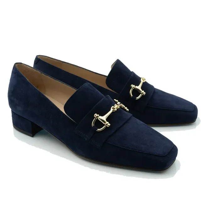 Bégum Paris Sally mocassin cuir bleu marine