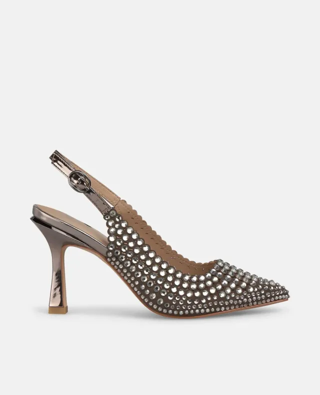 Alma en Pena I250408 escarpins argent strass talon 9 cm