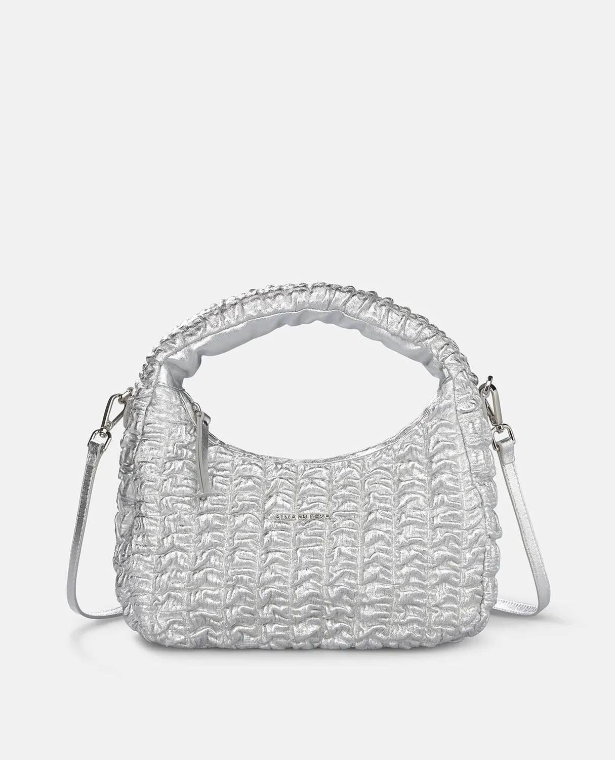Alma en Pena V26BG024 sac bandoulière argent relief cuir