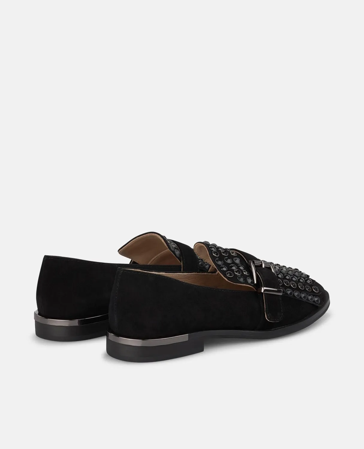 Alma en Pena I250205 mocassin noir clouté cuir