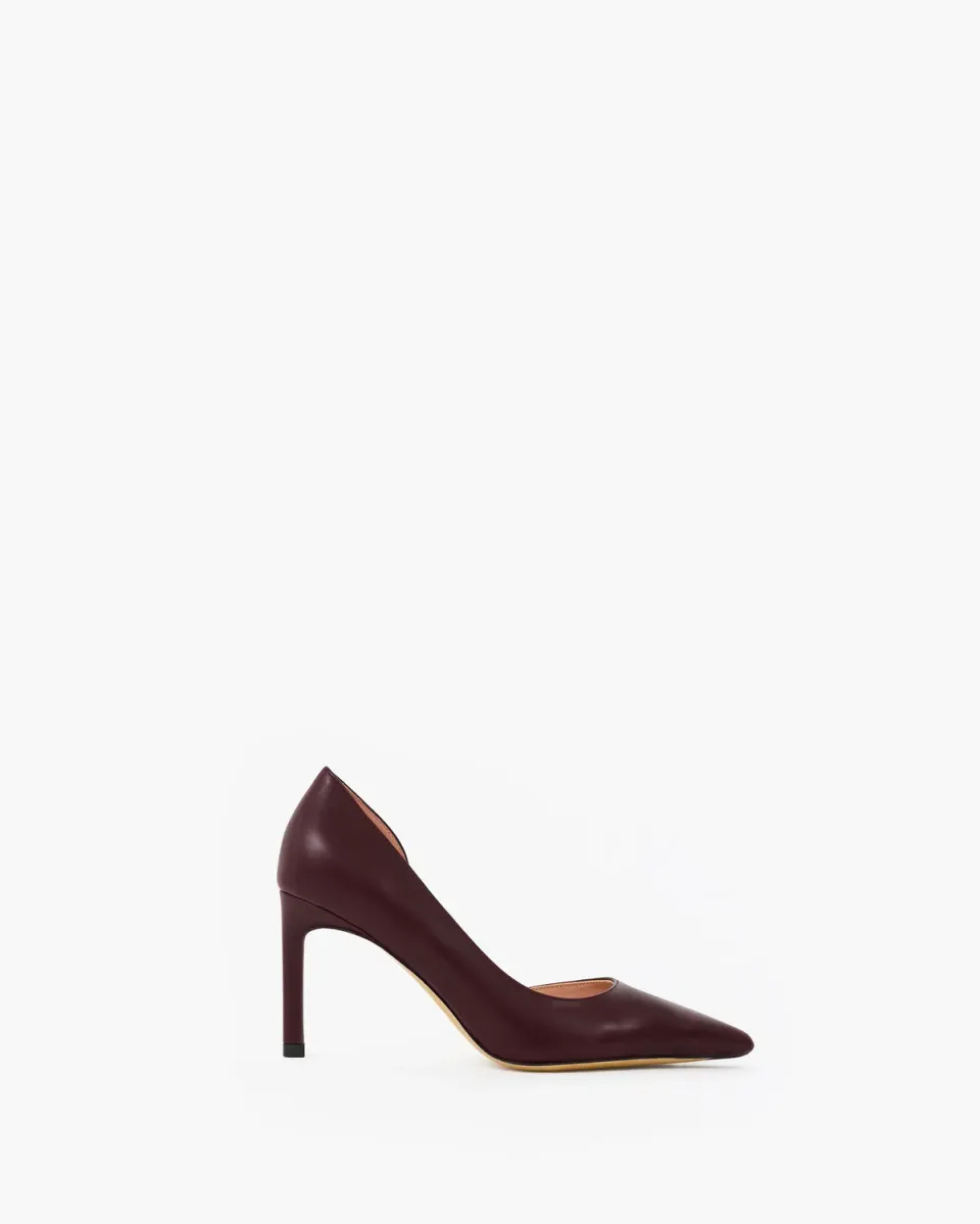 Mi/Mai Kelly Burgundy escarpins cuir bordeaux 8 cm