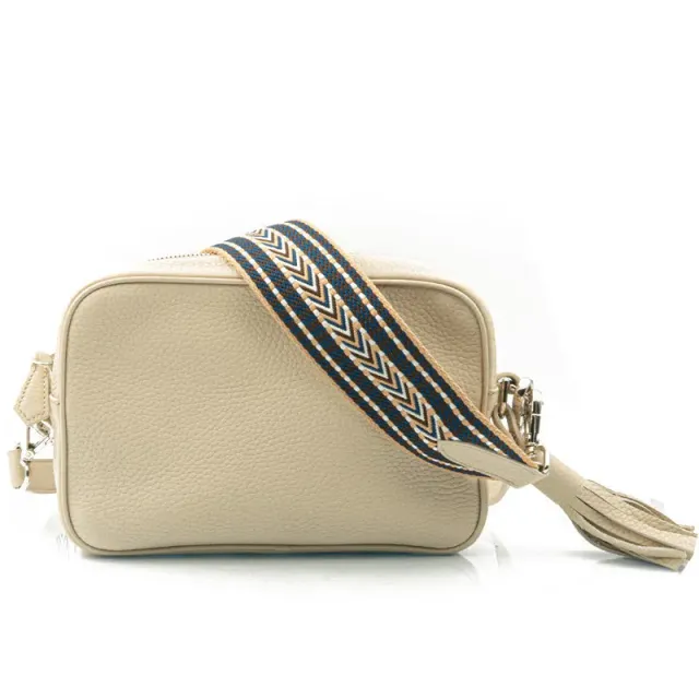 Bégum Paris Adèle sac tourterelle cuir grainé 22 cm