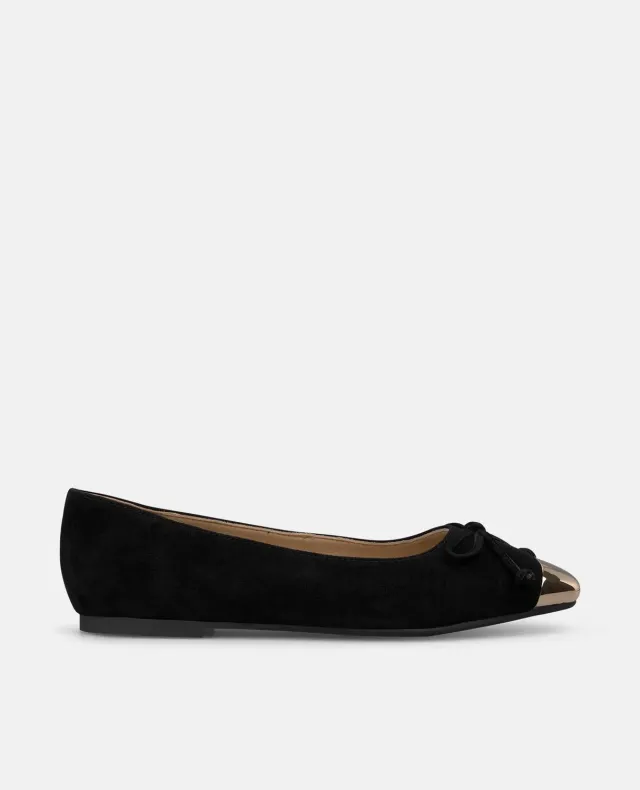Alma en Pena I250157 ballerines cuir noir noeud plat